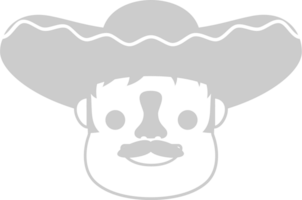 Mexican sombrero emoticon vector