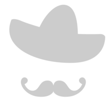 Sombrero with moustache vector