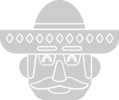 Sombrero with moustache vector