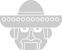 Sombrero with moustache vector