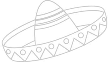 sombrero contorno vector