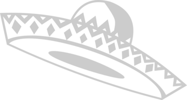 sombrero contorno vector