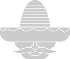 Sombrero with moustache vector