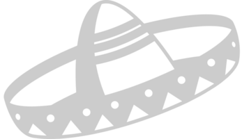 sombrero contorno vector