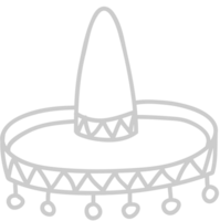 sombrero contorno vector