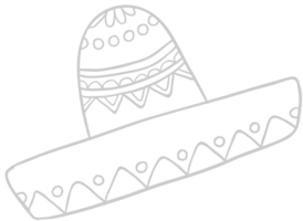 Sombrero outline vector