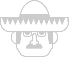 sombrero con personaje vector