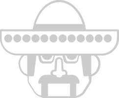 sombrero con personaje vector