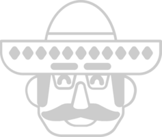 sombrero con personaje vector