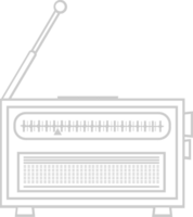 radio Clásico contorno vector