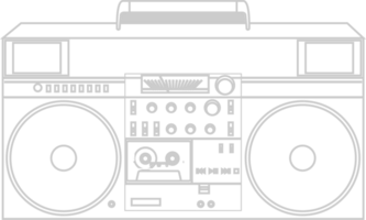 Radio outline detail vector