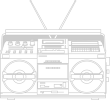 Radio outline detail vector