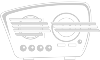 radio contorno detalle vector