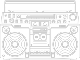 Radio outline detail vector