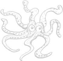 pulpo contorno vector