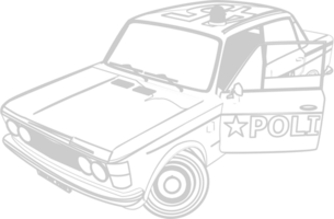 Police car outline vector