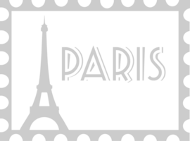 Paris postage stamp vector