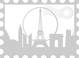 Paris postage stamp vector