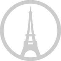 Paris eiffel tower simple icon vector