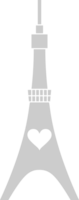 París eiffel torre sencillo icono vector