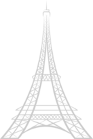Paris eiffel tower simple icon outline vector