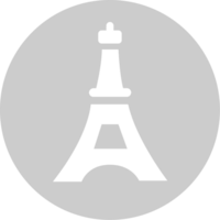 Paris eiffel tower simple icon vector