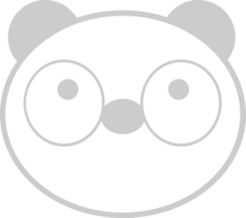 Panda face vector