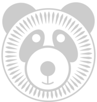 Panda face vector