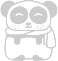 Panda cute character vector