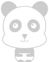 panda linda personaje vector