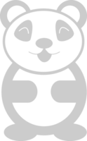 Panda cute character vector