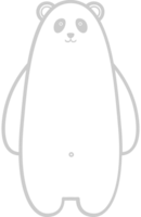 Panda cute character vector