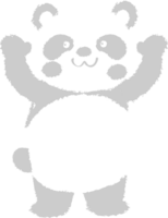 Panda cute character vector