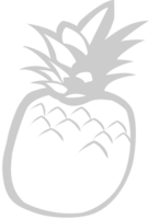 Pineapple outline vector