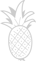 Pineapple outline vector