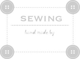 Sewing typography vector