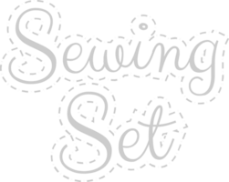 Sewing typography vector