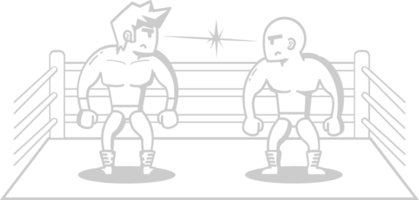 Wrestling illustration vector