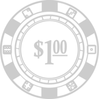 Vegas gambling chip vector