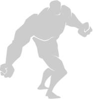 Superhero pose silhouette vector