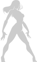 Superhero pose silhouette vector