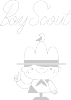 Boy scout character vector