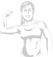 Muscle women  vector