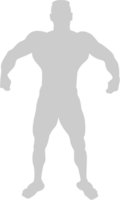 Muscle men silhouette vector