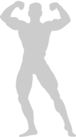 Muscle men silhouette vector