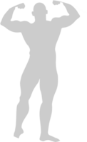 Muscle men silhouette vector