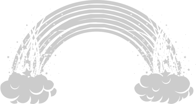 Rainbow clouds vector