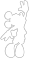 Mickey mouse outline vector