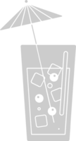 Juice with umbrella vector