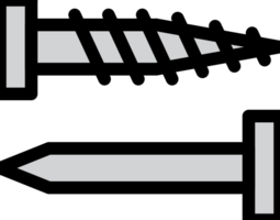 tornillo y uña vector